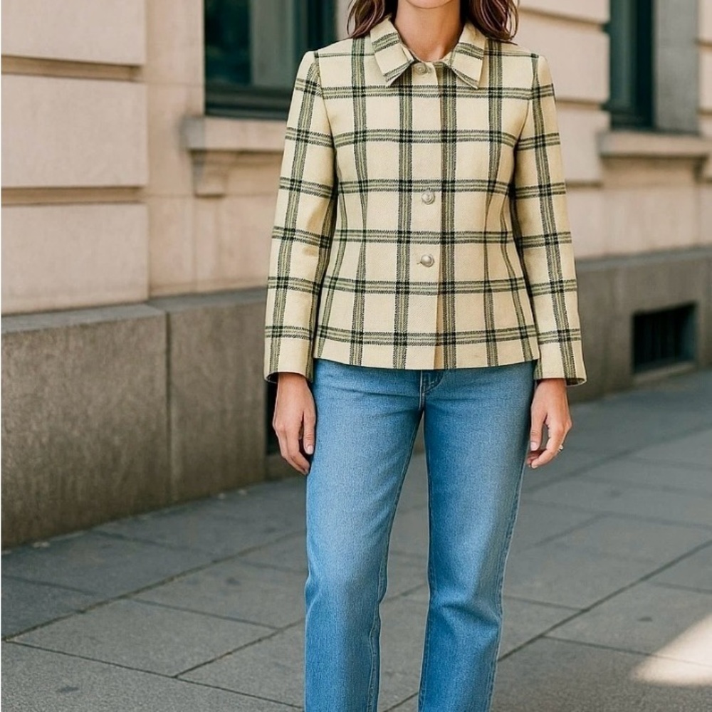 Doncaster Plaid silk Women's Jacket/ blazer